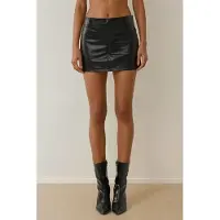 Hiccups for Kids Vegan Leren Lage Taille Aansluitend Mini Rok
