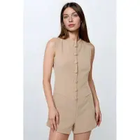 Hiccups for Kids Korte Been Crew Neck Jumpsuit met Knopen Detail