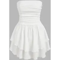 Hiccups for Kids Off-shoulder Ruffle Mini-jurk