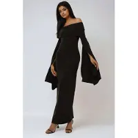 Hiccups for Kids Exclusieve Aangepaste Off Shoulder Bodycon Maxi Jurk met Split