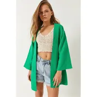 Bianco Viskose Linnen Blend Kimono