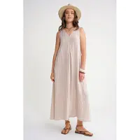 MixRay V-hals Maxi Jurk