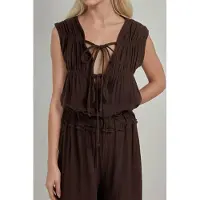 Hiccups for Kids Gestructureerde Wijde Pantalon Jumpsuit met Ronde Hals