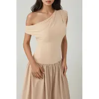 Hiccups for Kids Asymmetrische Kraag Aansluitende Maxi-jurk
