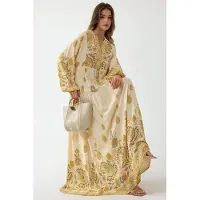 Hiccups for Kids Geprinte Maxi Jurk met V-hals en Knoopdetails