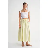 MixRay Hoge Taille Poplin Rok met Touwtje Detail