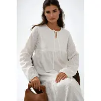 Hiccups for Kids Gevoerde Maxi-jurk met Ronde Hals