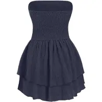 Hiccups for Kids Strapless Textured Ruffle Minijurk