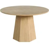 STILVORA Eettafel Rond - Ruim Tafelblad Voor 4-6 Personen - Scandinavisch Design Voor Eetkamer En Woonruimte - MDF - Eikenkleur - 120x120 Cm
