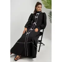 Hiccups for Kids Kleurgebloct Maxi-jurk met Halve Turtleneck