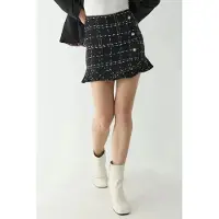 Hiccups for Kids Geverfde Minirok van Tweed met Knopdetails