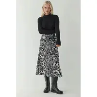 Hiccups for Kids Hoge Taille Zebra Print Midi Rok