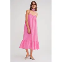 MixRay Midi Muslin Jurk met Rimpeldetail