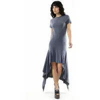 Busem Asymmetrische Midi-jurk met Ronde Hals