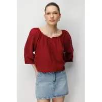 MixRay Geknoopte Mousseline Blouse