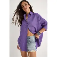 Bianco Oversized Textuur Shirt