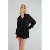 MixRay Mini V-hals Knopjurk met Ruffles