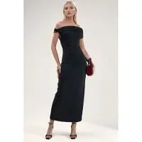 Hiccups for Kids Asymmetrische Kraag Bodycon Maxi Jurk