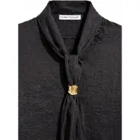 MixRay V-hals Blouse met Strikdetail