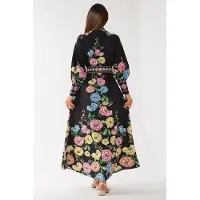 Hiccups for Kids Geprinte Lange Mouwen Maxi Dress met Riem