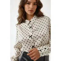 Hiccups for Kids Satin Geprinte Blouse met Strik