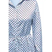 MixRay Gestippelde Stropdas Detail Knop-Up Shirt