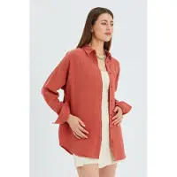 MixRay Oversized Muslin Basis Shirt