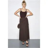 Bianco Hoge Taille A-Lijn Wrap Rok met Strikdetail