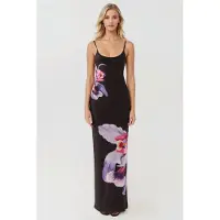 Hiccups for Kids Bloemige Bodycon Jurk met Vierkante Kraag