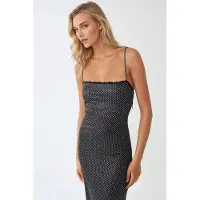 Hiccups for Kids Vierkante Kraag Geprinte Maxi-jurk met Kantdetails