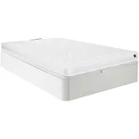 Vente-unique Set 120 x 200 cm bedbodem met opbergruimte, wit + matras van schuim van 15 cm dik - DANAE II van YSMÉE