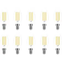 Modee Lighting E14 LED Lamp 4W - 470lm - 2700K - Warm Wit - LED Filament Kaarslamp B35 - Vervangt 40W Halogeen Gloeilamp - 10 stuks