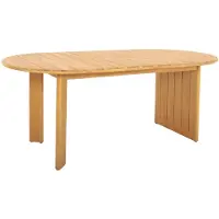 Sweeek - Ovale tuintafel van acaciahout met plek voor 6 200cm - bosca