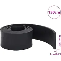 vidaXL Rubberen rand voor sneeuwploeg 150x10x1 cm zwart