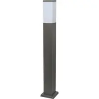 QAZQA Moderne buitenpaallamp donkergrijs met opal 80 cm IP44 - Malios