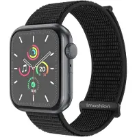 IMoshion Nylon bandje voor de Apple Watch | 44/45/46/49 mm - Zwart