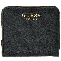 GUESS portemonnee Coleen Logo Zip Around Wallet Coal Logo donkergrijs