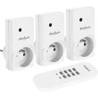 Rebel URZ1226 Op afstand bedienbare stopcontacten, 3 stuks met afstandsbediening, wit