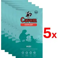 Cavom 5x Hondenvoer Droog Compleet Midi 2 kg