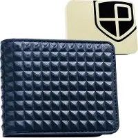 Peterson Serie - Heren Portemonnee - Geometrisch Patroon - RFID Technologie - Blauw