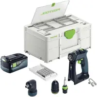 Festool CXS 18-Basic-Set accuschroefboormachine 18 V 40 Nm borstelloos + 1x accu 5.0 Ah + systainer - zonder oplader