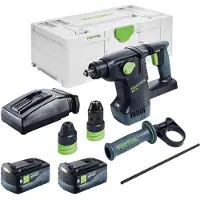 Festool KHC 18 EB-Basic accu-combi-hamer 18 V 2,6 J SDS-Plus Brushless + 1x accu 5,0 Ah + oplader + Systainer