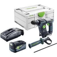 Festool BHC 18-Basic accuboormachine 18 V 1,8 J SDS Plus Brushless + 1x accu 5,0 Ah + oplader + Systainer