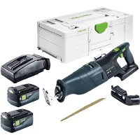 Festool RSC 18 EB-Basic accu-reciprozaag 18 V borstelloos + 1x accu 5,0 Ah + oplader + Systainer