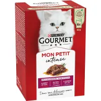 Gourmet 8x Mon Petit Kattenvoer Nat Vlees 6 x 50 gr