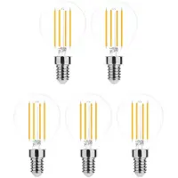 Modee Lighting E14 LED Lamp 4W - 470lm - 2700K - Warm Wit - LED Filament Globe Mini P45 - Vervangt 40W Halogeen Gloeilamp - 5 stuks