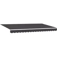vidaXL Vervangingsdoek voor zonnescherm Antracietkleurig 380 x 195 cm