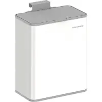 Songmics - Prullenbak - Keukenprullenbak - Hangende Prullenbak van Staal - 8L Met Deksel - Voor Deur of Muur