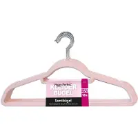 Peggy Perfect Kledinghangers 'Fluweel' met stang, 18 stuks