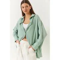Bianco Oversized Textuur Shirt